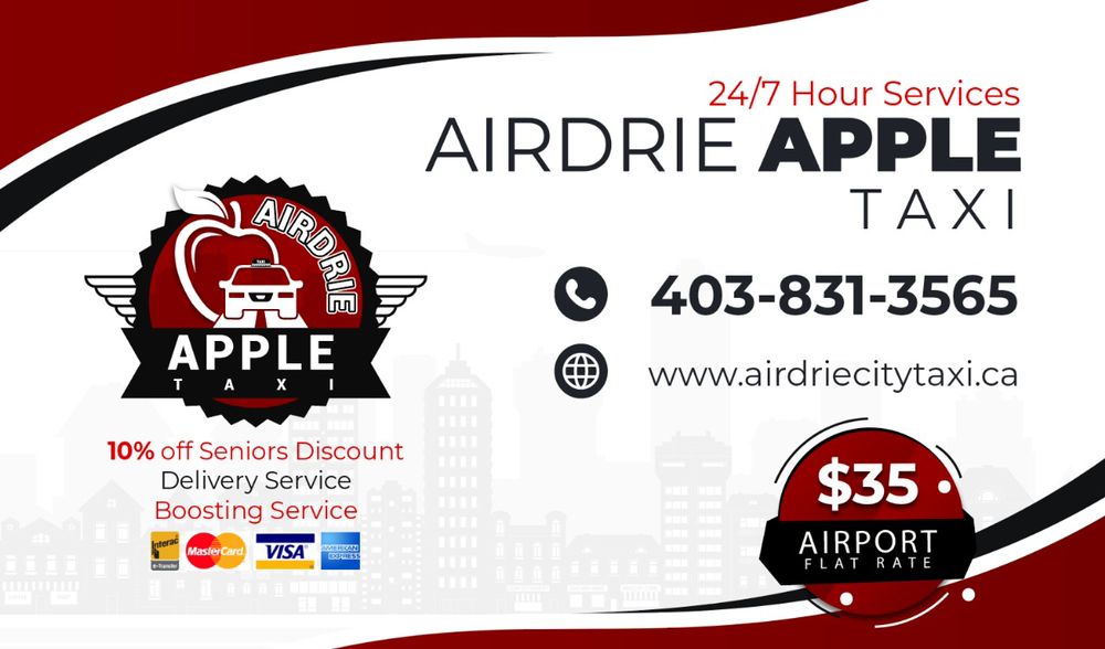 Airdrie Apple Taxi Business Card
